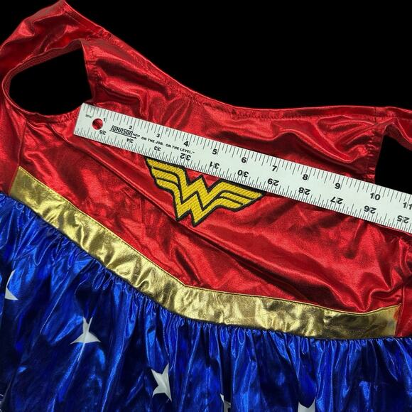 Rubie’s Wonder Woman Pet Costume Medium Red Blue Gold Stars Dog Dress DC Comics - Picture 4 of 10